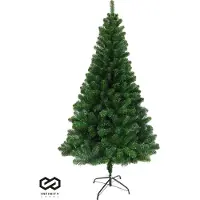 Nordlandia Kunstkerstboom - 180 cm - Realistische Kunststof Kerstboom - Metalen Standaard - Zonder Verlichting - Groen