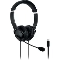 Kensington USB-C Hi-Fi Hoofdtelefoon met Noise-Cancelling Microfoon - Zwart