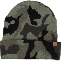 Sarlini Jongens Muts Khaki-Zwart met Camouflage