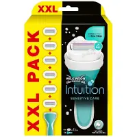 Wilkinson Sword Intuition 2-in-1 Sensitive Care Scheersysteem Voordeelverpakking - 1x scheerhandvat + 6x navulmesjes