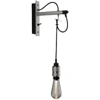 Buster + Punch Wandlamp Hooked wall nude, dimbaar, alu / grijs / zink, Woon-/ Eetkamer, metaal, Modern, wandlamp