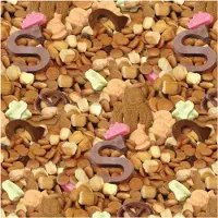 Benza Sinterklaas cadeaupapier - Pepernoten Sinterklaaspapier inpakpapier - 200 x 70 cm - 3 rollen