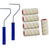 Benson 5x verfroller / vachtrollers incl 2 beugels voor diverse verfsoorten 10 cm - Verfrollers