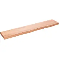 vidaXL Wandschap 100x20x4 cm behandeld massief eikenhout lichtbruin