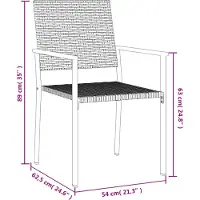 vidaXL 5-delige Tuinset poly rattan en staal