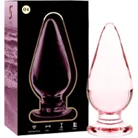 Nebula SERIES BY IBIZA - MODEL 4 ANAL PLUG BOROSILICATE GLASS 11 X 5 CM PINK | BUTTPLUG | SEX TOYS VOOR VROUWEN | SEX TOYS VOOR MANNEN