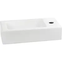 Saqu Fontein 1 kraangat Rechts 36x18x9 cm Wit