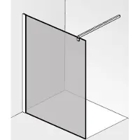 Saqu Modulo inloopdouche incl. antikalk 120x210cm semi-gesatineerd glas/chroom