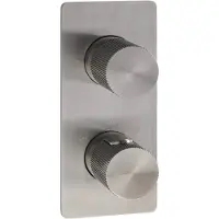Ben Engraved Line douchethermostaat afbouwdeel met omstelrichting gunmetal