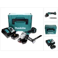 Makita DGA 506 RF1J accu haakse slijper 18 V 125 mm borstelloos + 1x oplaadbare accu 3.0 Ah + lader + Makpac