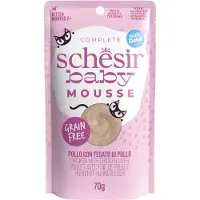 Schesir 12x Baby Kitten Mousse Kip 70 gr