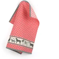 Bunzlau Castle Keukendoek Hond Rood
