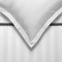 Vandyck Dekbedovertrek Purity 86 Stripe White Satijn-200 x 200 / 220 cm | 2-Persoons