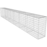 vidaXL Gabionenmuur met afdekking, verzinkt staal, 600x50x100 cm