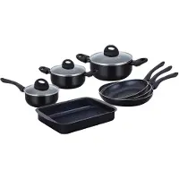 Herzberg Set Kookgerei, 10 Delig - Zwart