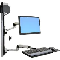 Ergotron LX Wall Mount System Small CPU Holder Wandbeugel voor monitor Aantal monteerbare displays: 1 Display(s) 25,4 cm (10) - 81,3 cm (32) Aluminium In