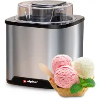 Alpina IJsmachine - IJsmaker 2L - Roomijs, Frozen Yoghurt, Sorbet, etc. - RVS - Zilver