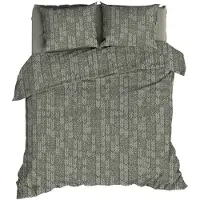 Romanette Dekbedovertrek Barley Nordic Green Katoen-200 x 200 / 220 cm | 2-Persoons