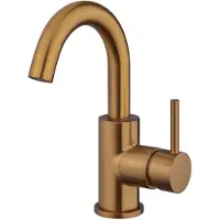 Mueller Bronzo wastafelkraan met draaibare uitloop geborsteld brons