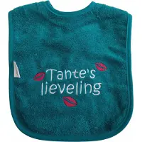 Funnies Lake green slab met "Tante's lieveling" - kraamcadeautje, verjaardag, cadeautje, baby