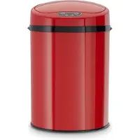 Echtwerk roestvrijstalen afvalbak voor badkamers 9L MET IR-SENSOR - INOX rood