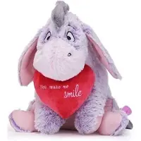 Disney Winnie The Pooh / Winnie De Poeh - Ezel Iejoor met Hart - You make me Smile - Pluche Liefdes Knuffel - 27 cm