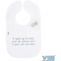 Vib - Slabbetje Luxe velours - Fries - Ik lykje op ús heit, mar de dokter seit, It giet wol wer oer - Babykleertjes - Slabbetjes - zwangerschap aankondiging - baby aankondiging