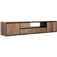 DTP Home Metropole hangend tv-meubel teakhout 195x40x60cm