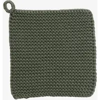 Nordal Mira pannenlap gebreid leger groen 25x25cm