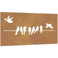 vidaXL Wanddecoratie tuin vogelontwerp 105x55 cm cortenstaal