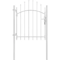 vidaXL Tuinpoort Woerden staal 1x1,25 m wit