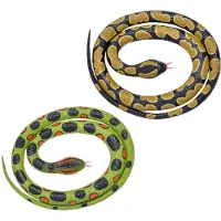 Wild republic Setje van 2x rubberen nep/namaak slangen van 117 cm - Speelfiguren
