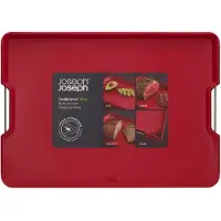 Joseph Joseph Snijplank, Extra Groot, Dubbelzijdig, Rood - | Cut&Carve Plus