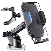 Strex Telefoonhouder Auto - 3 in 1 - 360° Draaibaar - Zwart