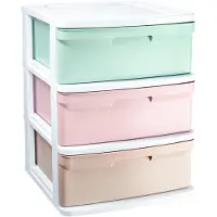Forte Plastics Plasticforte Ladeblokje/bureau organizer 3x lades - gekleurdA - L39 x B40 x H49 cm - Ladeblok