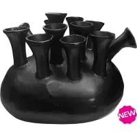 Vase the World Tulpenvaas Assen 12 toeters | Toetervaas | Zwart | L50 x B45 x H35 cm