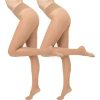 Giulia - Sensi 40den (Multipack) zijdematte Semi-Opaque Panty - Karamel - M