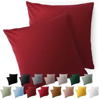 Blumtal Kussensloop Microvezel Kussenhoes 40 x 40 cm - Aurora Red - Met Rits - Set van 2
