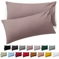 Blumtal Kussensloop Microvezel Kussenhoes 50 x 70 cm - Taupe - Set van 2