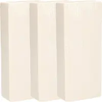 Gerimport Luchtbevochtigers/waterverdampers radiator - 3x stuks - wit - aardewerk - L7,5 x H17,5