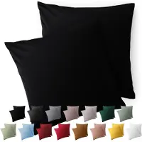 Blumtal Kussensloop Microvezel Kussenhoes 60 x 60 cm - Zwart - Set van 2
