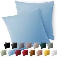 Blumtal Kussensloop Microvezel Kussenhoes 65 x 65 cm - Lichtblauw - Set van 2