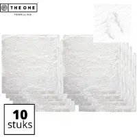 The One Towelling Classic Gastendoeken - 30 x 30 cm - 10 Stuks - Voordeelverpakking - Hoge vochtopname - 100% Zacht katoen - Wit