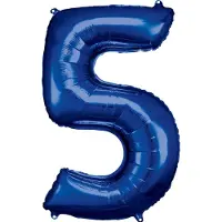 Amscan Folieballon 58 X 86 Cm Nummer 5 Blauw