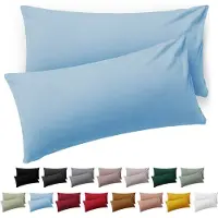 Blumtal Kussensloop Microvezel Kussenhoes 50 x 70 cm - Lichtblauw - Set van 2