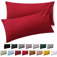 Blumtal Kussensloop Microvezel Kussenhoes 50 x 70 cm - Rood - Set van 2