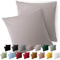 Blumtal Kussensloop Microvezel Kussenhoes 50 x 50 cm - Moonlight Grey - Met Rits - Set van 2