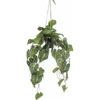 Emerald Anthurium hanging in pot 80 cm kunstplant