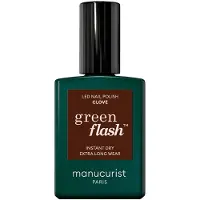 Manucurist Paris Green Flash Gel Polish - Clove (Chocoladebruin) - UV & LED Gel Nagellak - 12-Vrij, Biologisch (84%) - Professionele Manicure - 15 ml