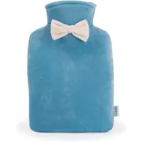 Isabelle Laurier - Warmwaterkruik met Fluwelen Hoes - Staalblauw Verzorgingsaccessoires 1000 ml